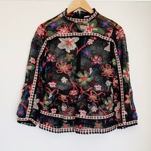 SUI by ANNA SUI peplum top Sz S